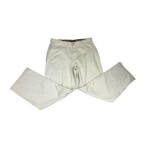 Tommy Hilfiger Mens‎ Vintage 04 Wide Leg Chinos Cream Off-White 36x32 Y2K Baggy